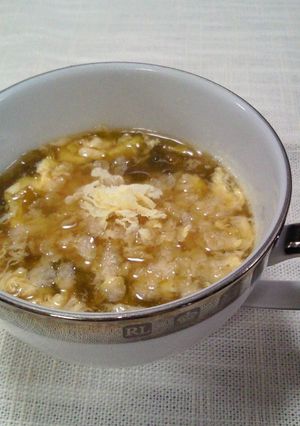 夜食にどうぞ★上品かきたまのりスープ-レシピのメイン写真