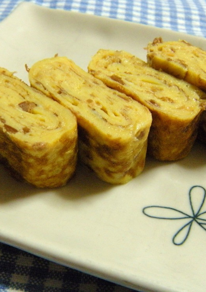 お弁当に✿梅とおかかの卵焼き-レシピのメイン写真