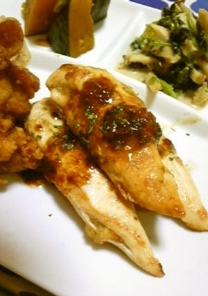 簡単ささみの梅バターソテー-レシピのメイン写真