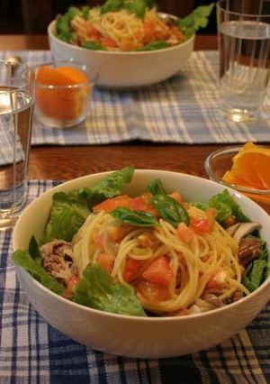 トマトと牛肉の冷製パスタ、サラダ仕立て-レシピのメイン写真