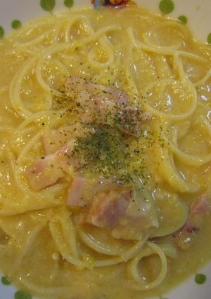 簡単☆ｺｰﾝｸﾘｰﾑとﾍﾞｰｺﾝﾊﾟｽﾀ-レシピのメイン写真