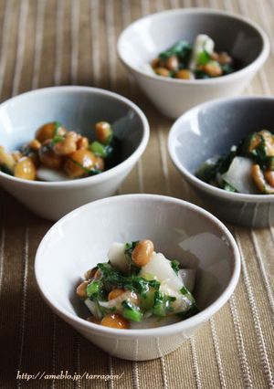 シャキシャキ蕪のなめこ納豆和え-レシピのメイン写真
