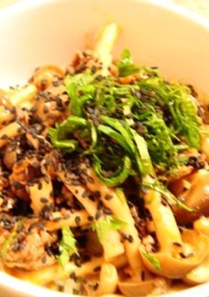 ピリ辛☆肉ときのこの冷やし麺-レシピのメイン写真