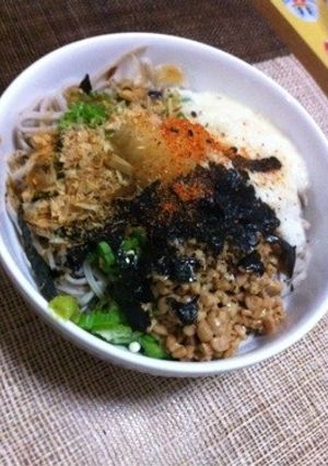 山かけ納豆ソバ！食欲のない時にツルッ！-レシピのメイン写真