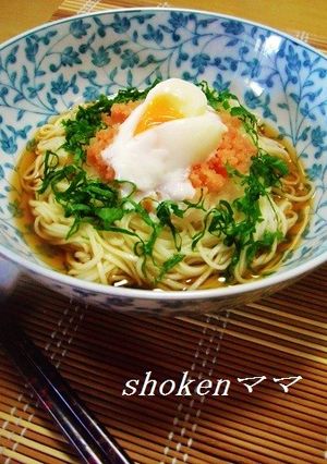 おろし明太そうめん温玉のっけ♪-レシピのメイン写真