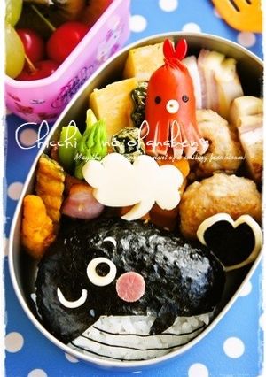 ＊キャラ弁＊　簡単★海の王様くじらさん-レシピのメイン写真