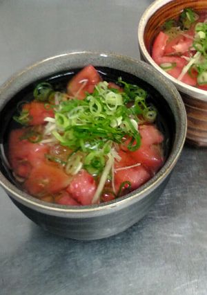 冷た～い　ぶっかけトマトそば始めてます。-レシピのメイン写真