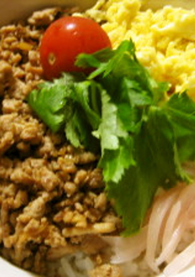 しょうがでさっぱりそぼろ丼ぶり-レシピのメイン写真