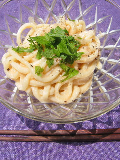 香る柚子胡椒❀涼風~たらこクリームうどん-レシピのメイン写真