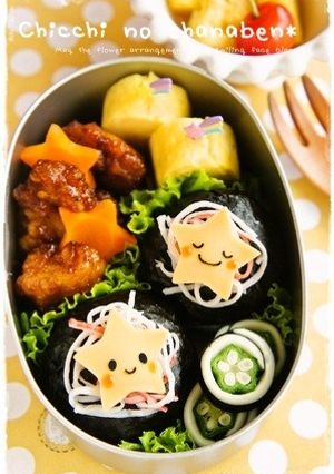 ＊キャラ弁＊簡単★七夕にお星様おにぎり-レシピのメイン写真