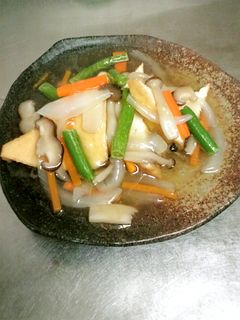 焼き厚揚げのきのこ野菜あん-レシピのメイン写真