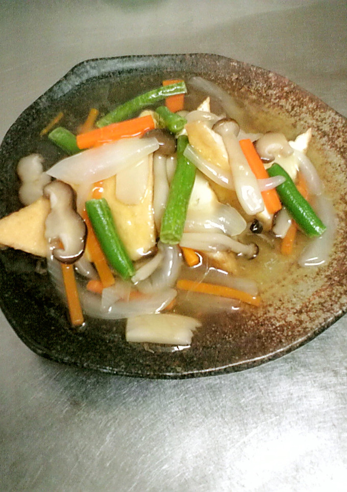 焼き厚揚げのきのこ野菜あん-レシピのメイン写真
