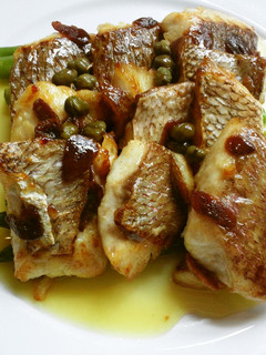真鯛の鱗焼きはちみつレモンバターソース-レシピのメイン写真