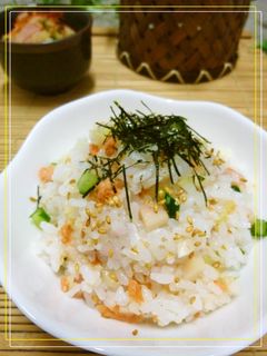 新生姜とセロリと胡瓜の混ぜご飯-レシピのメイン写真