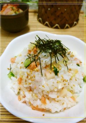 新生姜とセロリと胡瓜の混ぜご飯-レシピのメイン写真