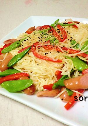 残りものｄｅ焼きそうめん♪-レシピのメイン写真