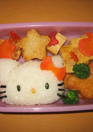 簡単キティちゃんキャラ弁-レシピのメイン写真
