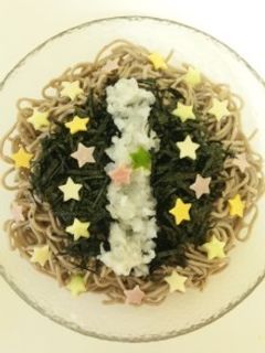 夜空に天の川☆七夕verおろしそば-レシピのメイン写真
