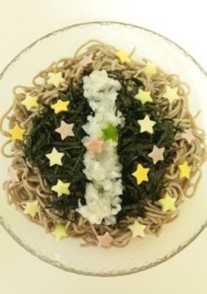 夜空に天の川☆七夕verおろしそば-レシピのメイン写真