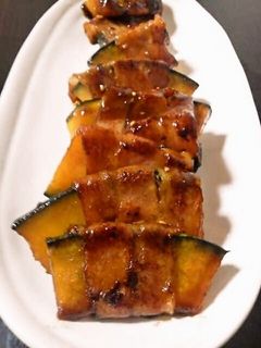 焼肉のたれde簡単かぼちゃベーコン巻*-レシピのメイン写真