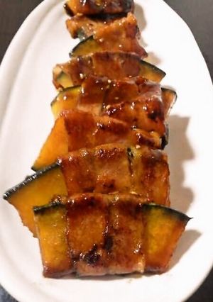 焼肉のたれde簡単かぼちゃベーコン巻＊-レシピのメイン写真