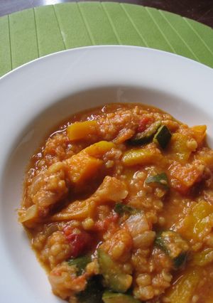 夏野菜たっぷり！ピリ辛野菜と豆のスープ-レシピのメイン写真