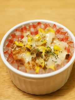 ちくわとコーンのおかかマヨチーズ焼き♡-レシピのメイン写真
