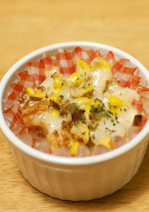 ちくわとコーンのおかかマヨチーズ焼き♡-レシピのメイン写真