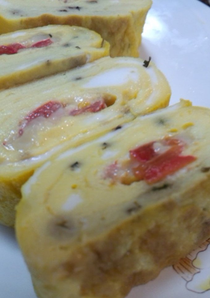 トマトバジル卵焼き♪-レシピのメイン写真