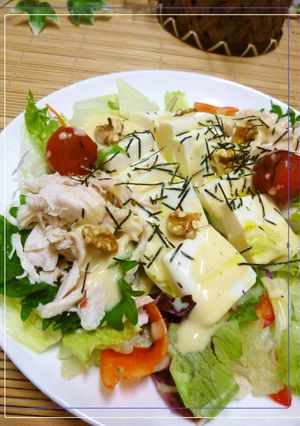 フレッシュ野菜と豆腐の和風サラダ-レシピのメイン写真