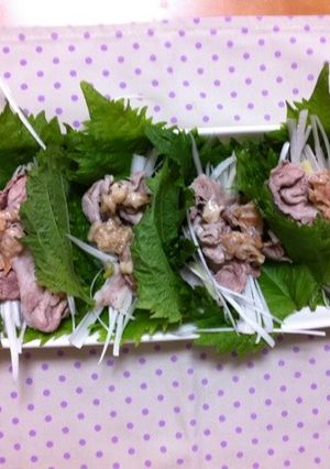 大葉で巻いてね 豚のシャブシャブ -レシピのメイン写真