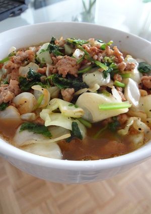 簡単☆香菜とひき肉のエスニックヌードル-レシピのメイン写真