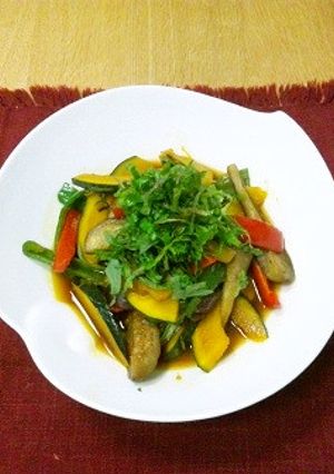 フライパンで簡単！夏野菜の炒めびたし-レシピのメイン写真