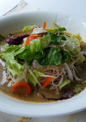 たっぷりサラダの坦々そうめん-レシピのメイン写真