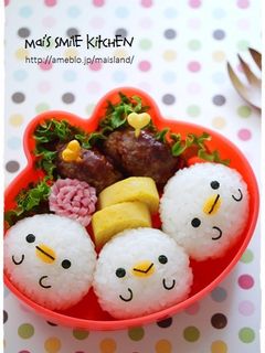 仲良しヒヨコおにぎり*キャラ弁-レシピのメイン写真