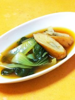 。*★チンゲン菜とごぼう天の煮物★*。・-レシピのメイン写真
