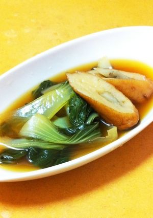 。*★チンゲン菜とごぼう天の煮物★*。・-レシピのメイン写真