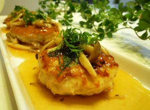 枝豆入り豆腐ハンバーグ★和風キノコ餡掛け-レシピのメイン写真