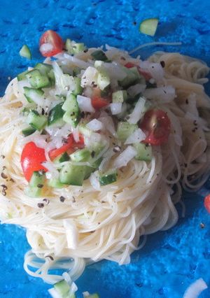 ヘルシーな♪トマトときゅうりのパスタ-レシピのメイン写真