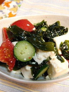 ☆豆腐とわかめの中華風サラダ-レシピのメイン写真