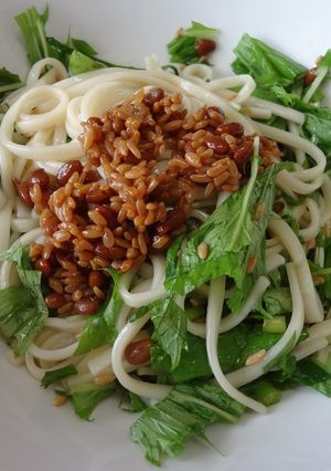 納豆ひしお de サラダうどん-レシピのメイン写真