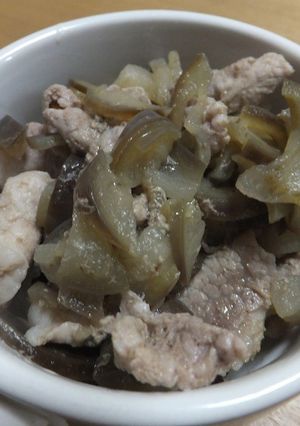 5分でできるなすと豚のだし煮-レシピのメイン写真