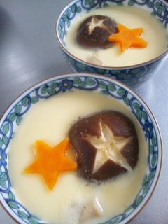後乗せで人参が沈まない☆七夕茶わん蒸し☆-レシピのメイン写真
