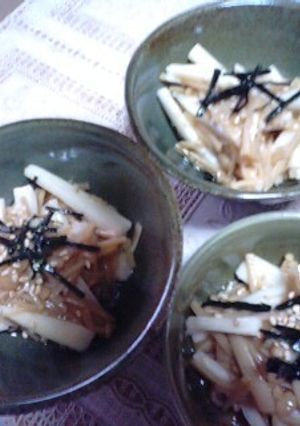 和えるだけ!長いもとなめ茸の小鉢☆-レシピのメイン写真