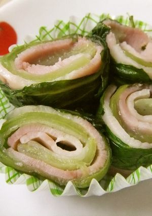 お弁当♥ベーコンの青梗菜巻き　簡単♪綺麗-レシピのメイン写真