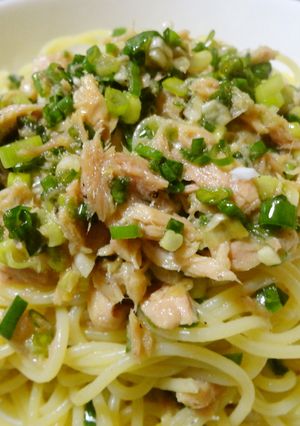 和えるだけ♪わけぎとツナの冷製パスタ-レシピのメイン写真