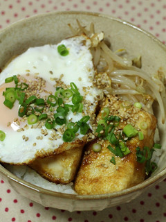 簡単!安い!ヘルシー!お豆腐の生姜焼き丼-レシピのメイン写真