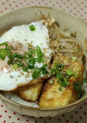簡単！安い！ヘルシー！お豆腐の生姜焼き丼-レシピのメイン写真