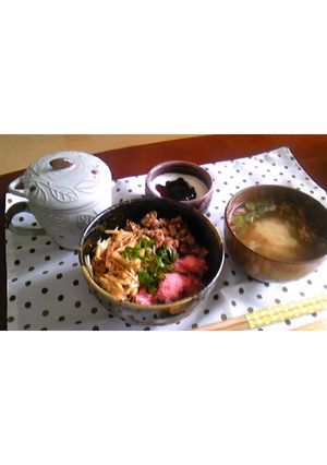 彩りあざやか♪三色ごはん-レシピのメイン写真
