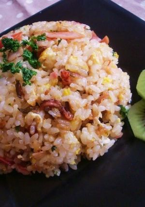 夏の昼ご飯に！キューちゃん入り炒飯♪-レシピのメイン写真
